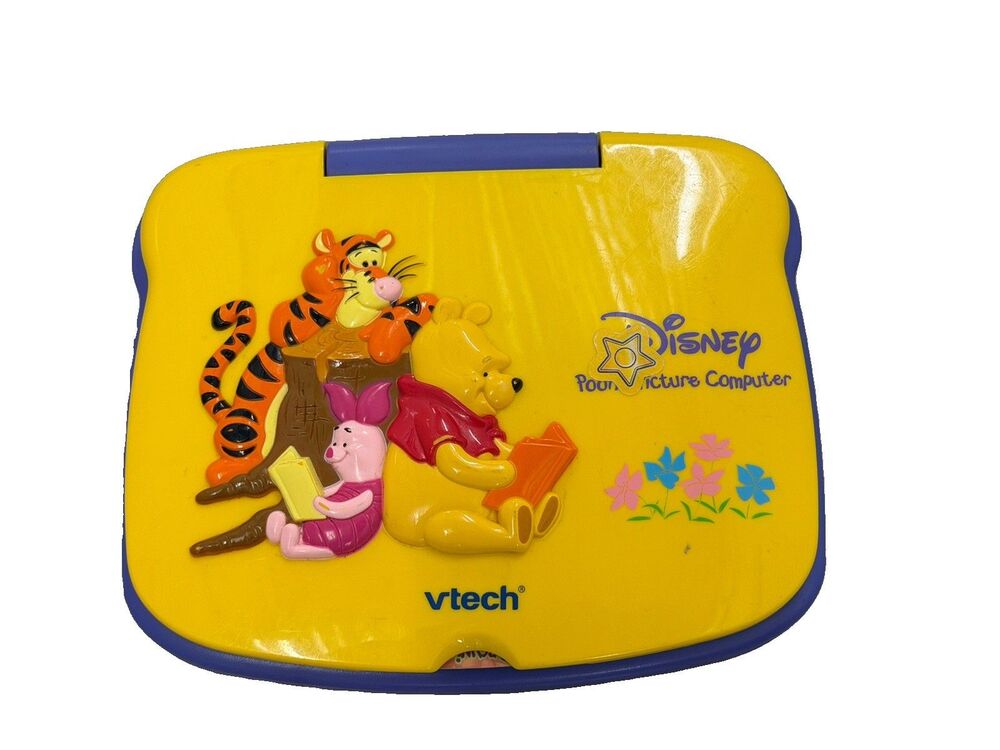 VTech Disney Winnie the Pooh's Picture Computer Learning Toy + 18 Slides Working